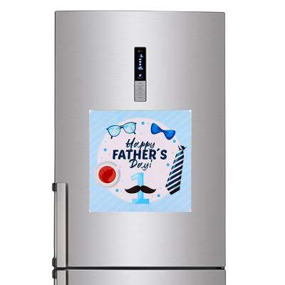 200*200MM Happy Fathers Day Custom Fridge Magnet Square Fridge Magnet For Gift And Home Decoration