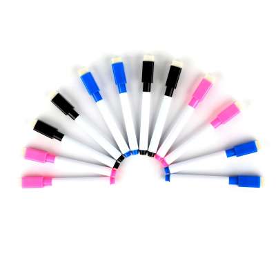 Hot Selling White Board Dry Erase Fine Nib Magnetic Whiteboard Marker Pen With Eraser Rubber