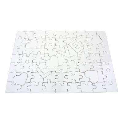 Sublimation Blank rectangle A4 Love 65 pieces paper custom Jigsaw Puzzle