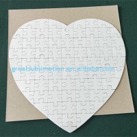 Wholesale Magnet Heart shape Custom Paper Sublimation Puzzle