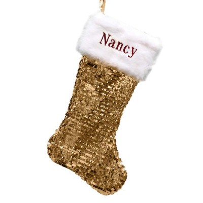 MIDA wholesale cheap price christmas sock decoration light sublimation sequin stock