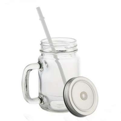 MIDA New Design 12oz Custom Sublimation Glass Mason Jar with Straw