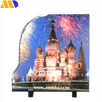 Blank Sublimation Rock Photo Frame Slate stone Photo Frames left open shape 20x20cm