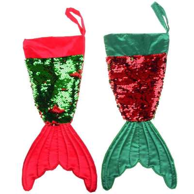 MIDA Promotion mermaid tail christmas sock decoration custom sublimation sequin stock