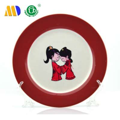 Mida Wholesale Sublimation Custom Plate with Logo Printed Ceramic Plate