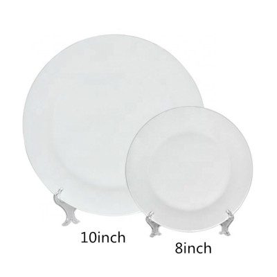 8 inches Sublimation Ceramic White Plates 10 inches Sublimation Coated Plates