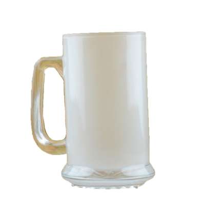 Blank sublimation frosted glass beer mug heat transfer cup