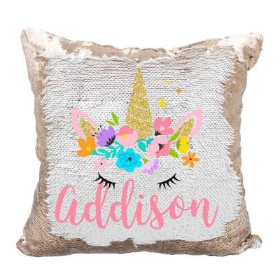 Multi Color 40x40cm Mermaid Pillow Cases Decorative Reversible Sequin Pillow Cover Blank Sequin Pillow