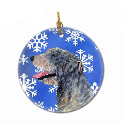 MIDA Personalized Shape Custom ceramic dish Hanging Sublimation Christmas Decoration