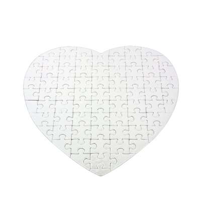 Sublimation Blank paper Jigsaw Puzzle Heart shape custom puzzles