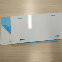 sublimation blank license plate/number plate with 4 corner slots  and rounded  Common